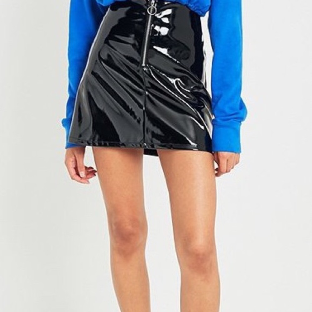 Urban Outfitters Cooperative PVC Zip Up Skirt L